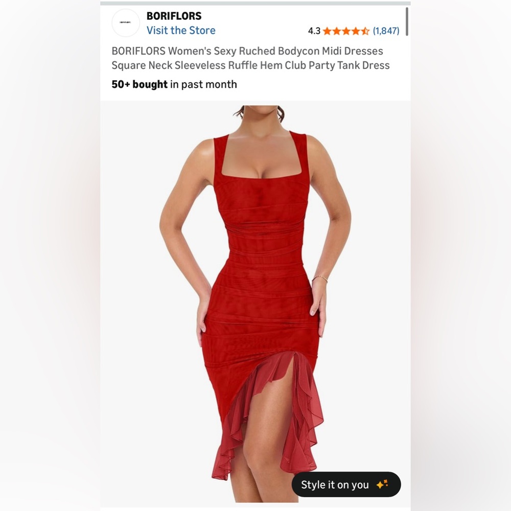 Elegant Red Sleeveless Dress